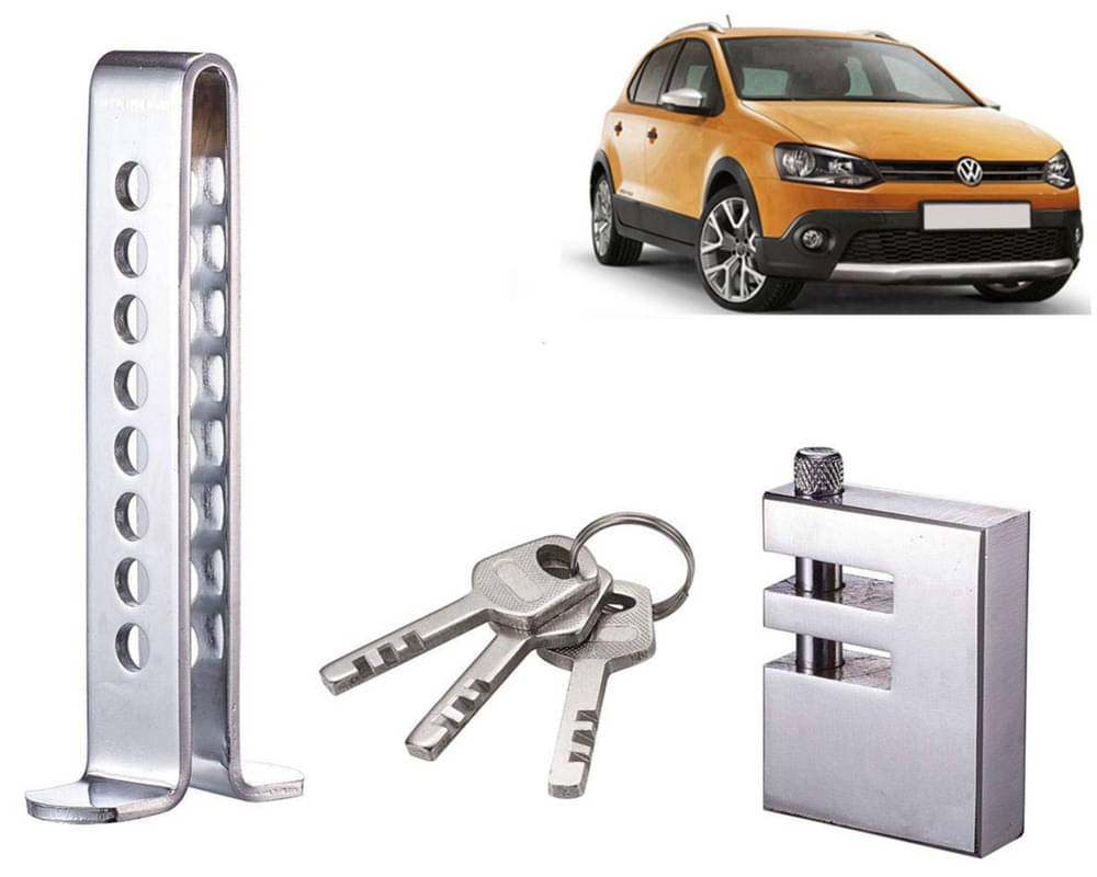 Stainless Steel Pedal Lock Rod or for Car Clutch Brake Throttle Adjustable Anti Theft Security Lock System Polo Cross Stainless Steel Pedal Lock Rod or for Car Clutch Brake Throttle Adjustable Anti Theft Security Lock System Polo Cross