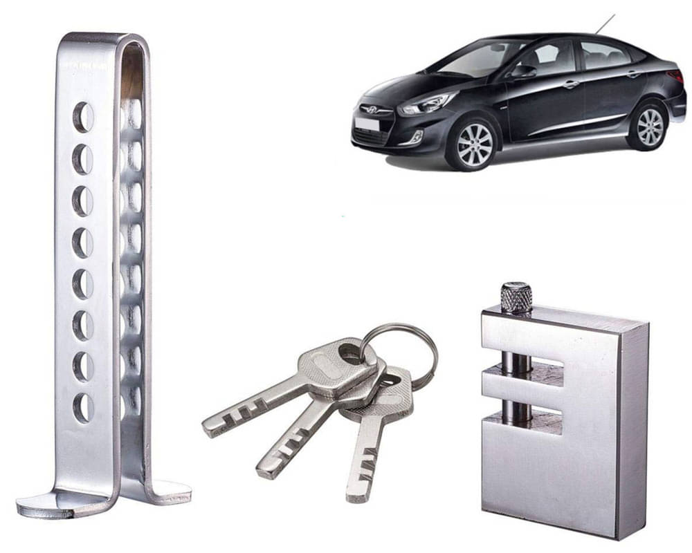 Stainless Steel Pedal Lock Rod or for Car Clutch Brake Throttle Adjustable Anti Theft Security Lock System Verna Fluidic Stainless Steel Pedal Lock Rod or for Car Clutch Brake Throttle Adjustable Anti Theft Security Lock System Verna Fluidic