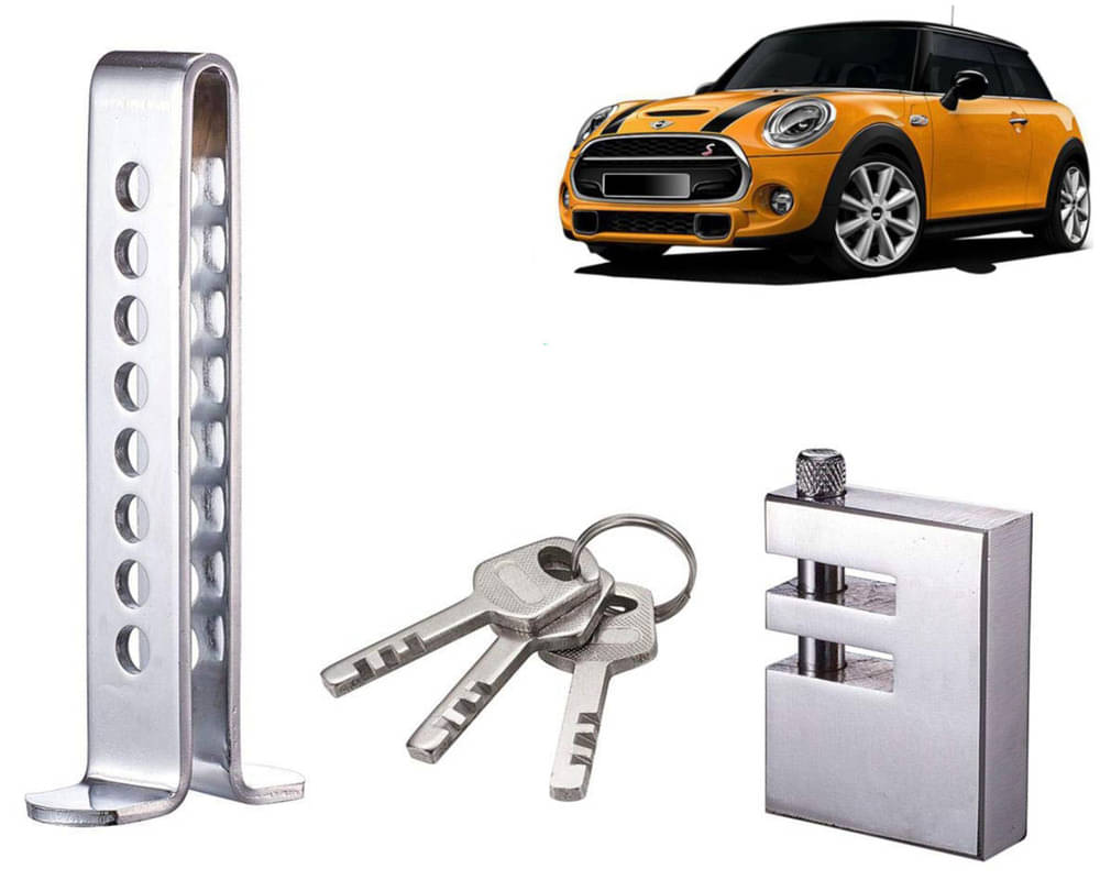 Stainless Steel Pedal Lock Rod or for Car Clutch Brake Throttle Adjustable Anti Theft Security Lock System Cooper     			Stainless Steel Pedal Lock Rod or for Car Clutch Brake Throttle Adjustable Anti Theft Security Lock System Cooper