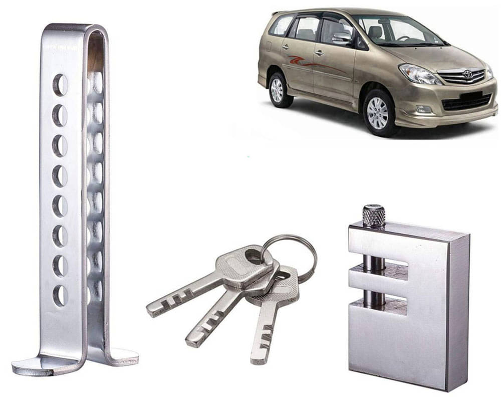 Stainless Steel Pedal Lock Rod or for Car Clutch Brake Throttle Adjustable Anti Theft Security Lock System Innova 2005-12     			Stainless Steel Pedal Lock Rod or for Car Clutch Brake Throttle Adjustable Anti Theft Security Lock System Innova 2005-12