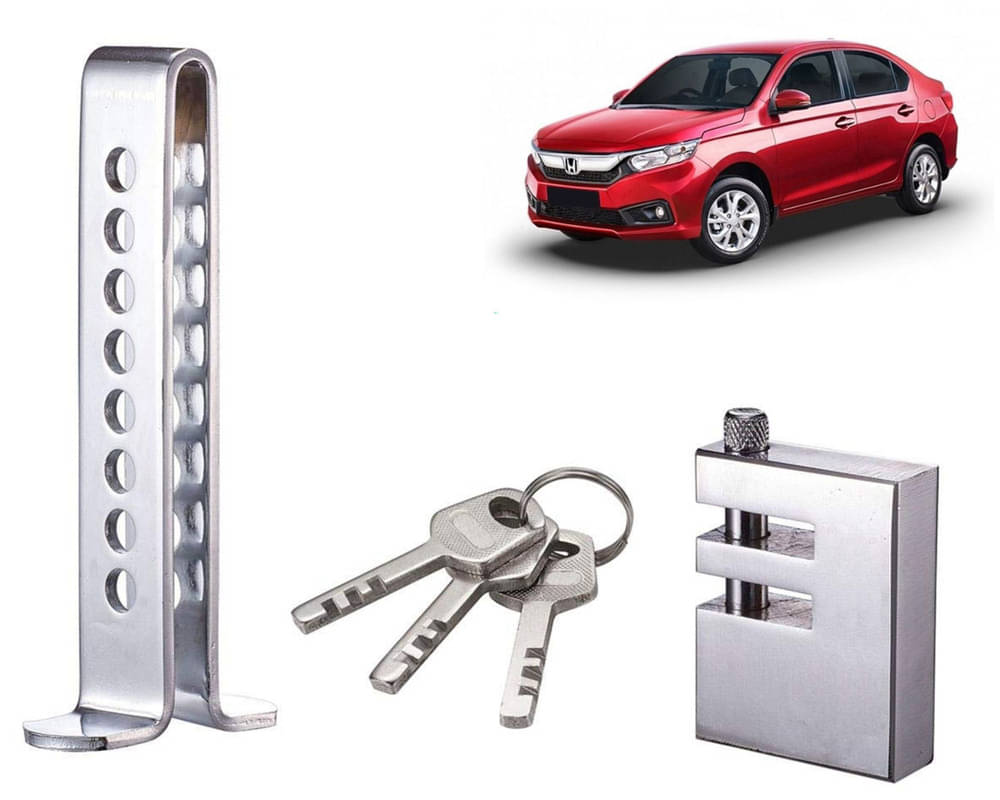Stainless Steel Pedal Lock Rod or for Car Clutch Brake Throttle Adjustable Anti Theft Security Lock System Amaze 2018 Stainless Steel Pedal Lock Rod or for Car Clutch Brake Throttle Adjustable Anti Theft Security Lock System Amaze 2018