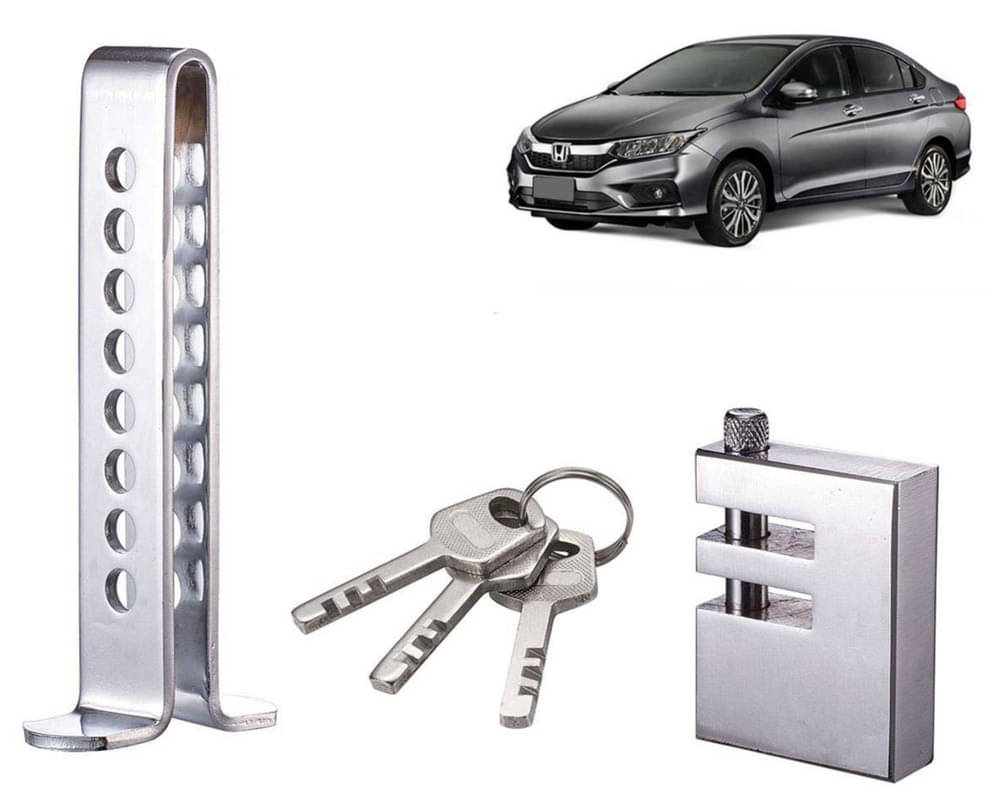 Stainless Steel Pedal Lock Rod or for Car Clutch Brake Throttle Adjustable Anti Theft Security Lock System City Ivtec 2019     			Stainless Steel Pedal Lock Rod or for Car Clutch Brake Throttle Adjustable Anti Theft Security Lock System City Ivtec 2019