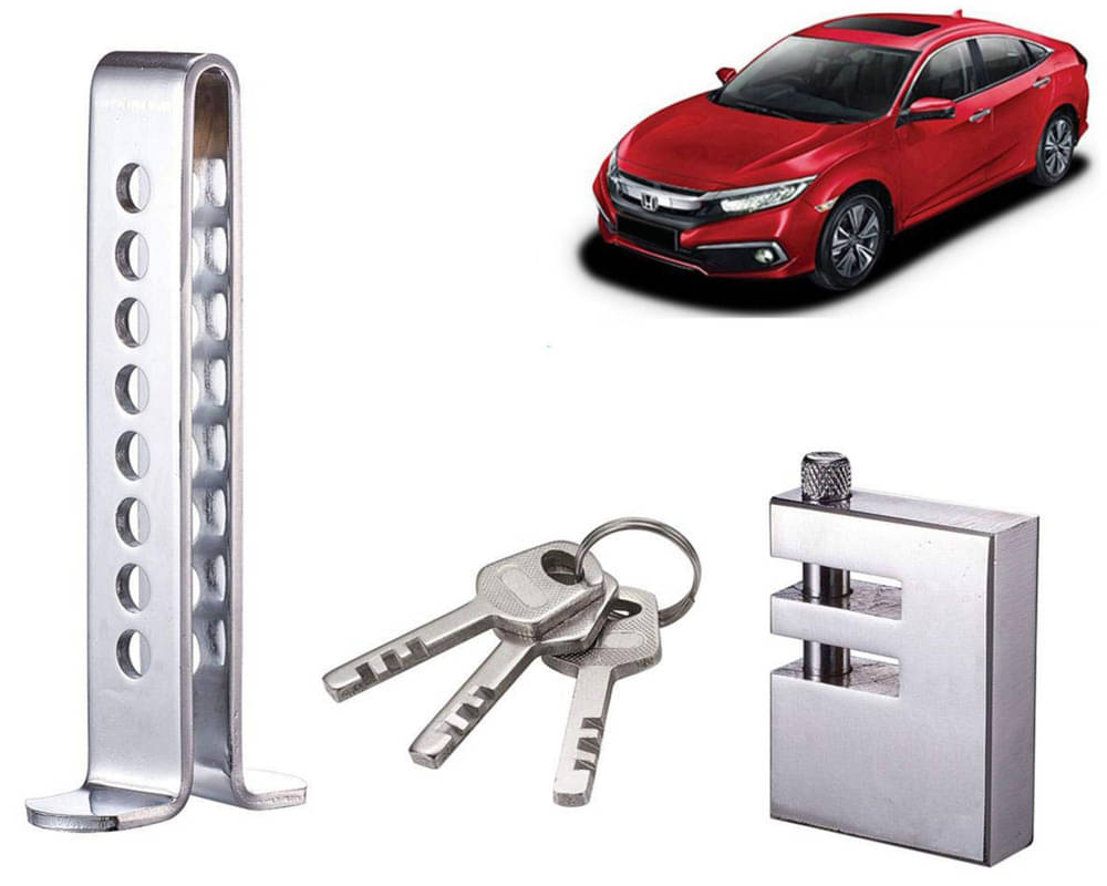 Stainless Steel Pedal Lock Rod or for Car Clutch Brake Throttle Adjustable Anti Theft Security Lock System Civic 2019 Stainless Steel Pedal Lock Rod or for Car Clutch Brake Throttle Adjustable Anti Theft Security Lock System Civic 2019