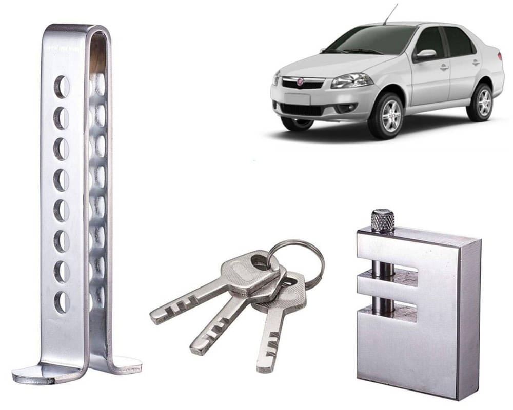 Stainless Steel Pedal Lock Rod or for Car Clutch Brake Throttle Adjustable Anti Theft Security Lock System Siena     			Stainless Steel Pedal Lock Rod or for Car Clutch Brake Throttle Adjustable Anti Theft Security Lock System Siena