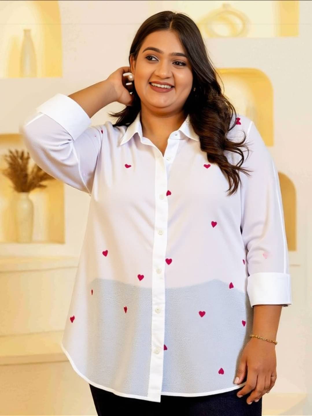 THECLASSICTOGS Women Printed Cotton Shirt ( White ) THECLASSICTOGS Women Printed Cotton Shirt ( White )