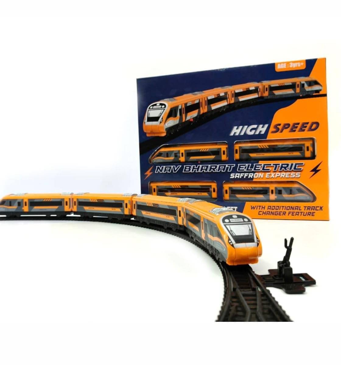    			Toy Train Vande Bharat Bullet Train Set for Kids – Big Size Battery Operated Electric Locomotive Toy with Interlocking Railway Tracks, Coaches, Track Changer – Indian Model Train