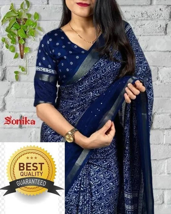 VRAGI Art Silk Printed Regular Saree With Unstitched Blouse Piece ( Multicolor ) VRAGI Art Silk Printed Regular Saree With Unstitched Blouse Piece ( Multicolor )