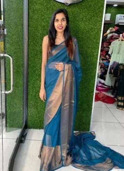 VRAGI Chiffon Embellished Regular Saree With Unstitched Blouse Piece ( Multicolor ) VRAGI Chiffon Embellished Regular Saree With Unstitched Blouse Piece ( Multicolor )