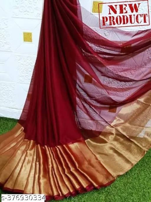 VRAGI Chiffon Self Design Regular Saree With Unstitched Blouse Piece ( Purple ) VRAGI Chiffon Self Design Regular Saree With Unstitched Blouse Piece ( Purple )