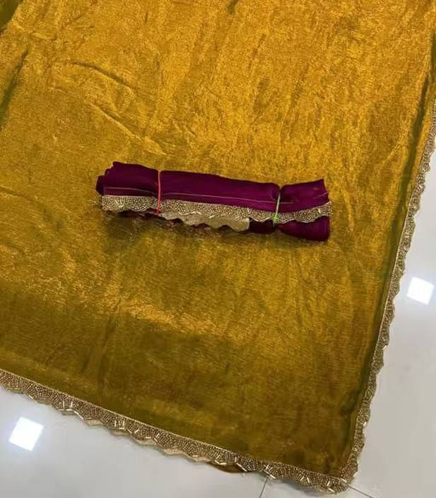 VRAGI Chiffon Self Design Regular Saree With Unstitched Blouse Piece ( Magenta ) VRAGI Chiffon Self Design Regular Saree With Unstitched Blouse Piece ( Magenta )