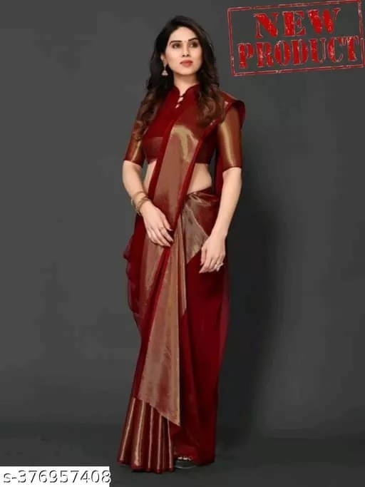 VRAGI Chiffon Self Design Regular Saree With Unstitched Blouse Piece ( Maroon ) VRAGI Chiffon Self Design Regular Saree With Unstitched Blouse Piece ( Maroon )