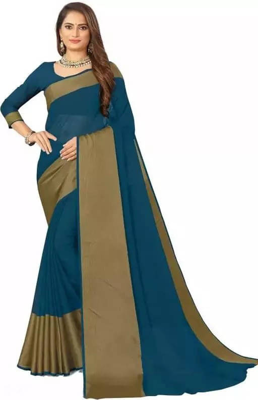 VRAGI Chiffon Self Design Regular Saree With Unstitched Blouse Piece ( Light Blue ) VRAGI Chiffon Self Design Regular Saree With Unstitched Blouse Piece ( Light Blue )