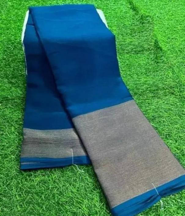 VRAGI Chiffon Self Design Regular Saree With Unstitched Blouse Piece ( Light Blue ) VRAGI Chiffon Self Design Regular Saree With Unstitched Blouse Piece ( Light Blue )