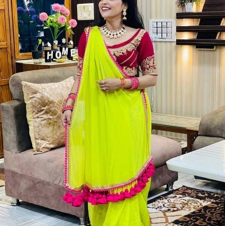     			VRAGI Cotton Silk Solid Chanderi saree With Unstitched Blouse Piece ( Light Green )