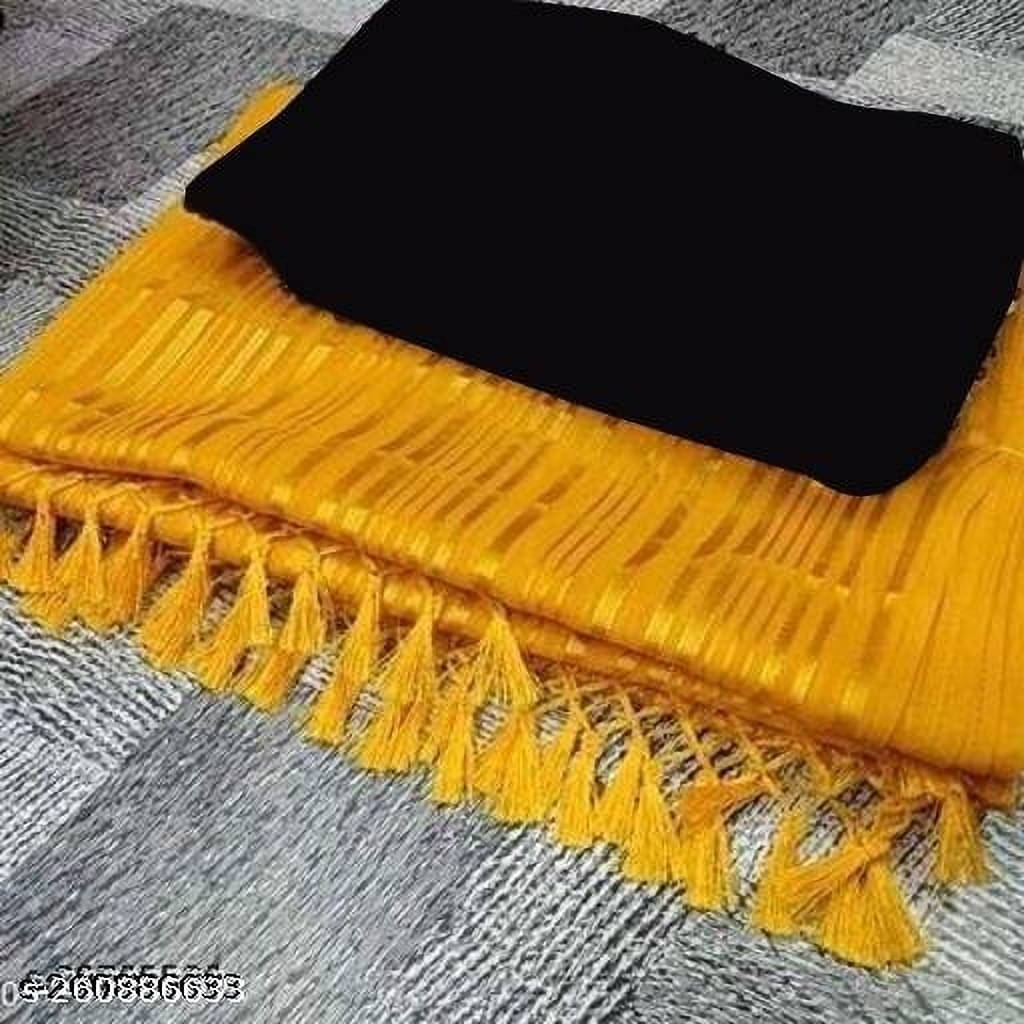 VRAGI Georgette Printed Regular Saree With Unstitched Blouse Piece ( Yellow ) VRAGI Georgette Printed Regular Saree With Unstitched Blouse Piece ( Yellow )