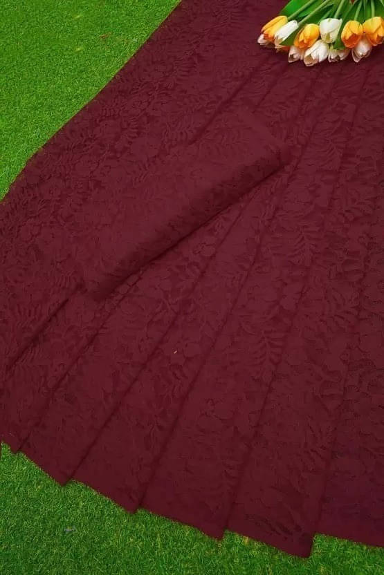 VRAGI Lycra Printed Regular Saree With Unstitched Blouse Piece ( Maroon ) VRAGI Lycra Printed Regular Saree With Unstitched Blouse Piece ( Maroon )