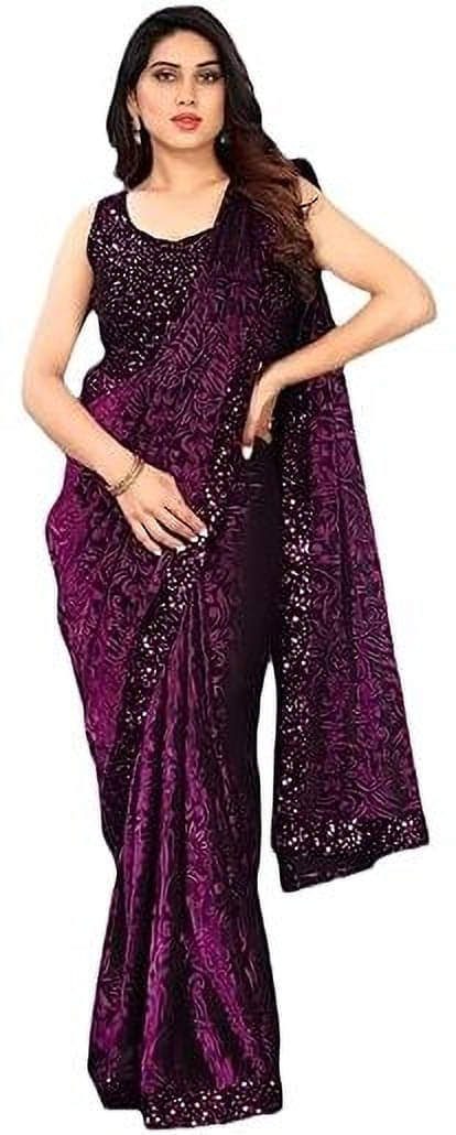 VRAGI Lycra Self Design Regular Saree With Unstitched Blouse Piece ( Pink ) VRAGI Lycra Self Design Regular Saree With Unstitched Blouse Piece ( Pink )
