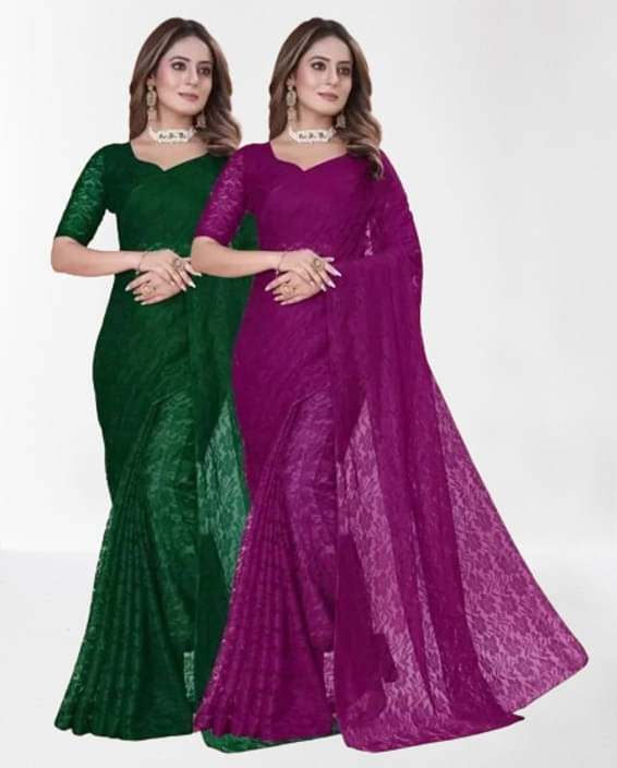 VRAGI Net Printed Regular Saree With Unstitched Blouse Piece ( Multicolor ) VRAGI Net Printed Regular Saree With Unstitched Blouse Piece ( Multicolor )