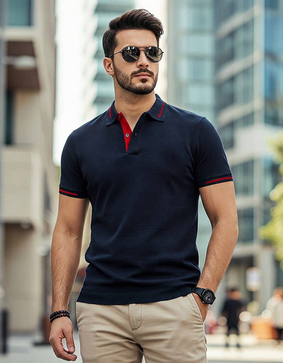 Veirdo Men Cotton Regular Fit Solid Polo T Shirt ( Navy Blue ) Veirdo Men Cotton Regular Fit Solid Polo T Shirt ( Navy Blue )
