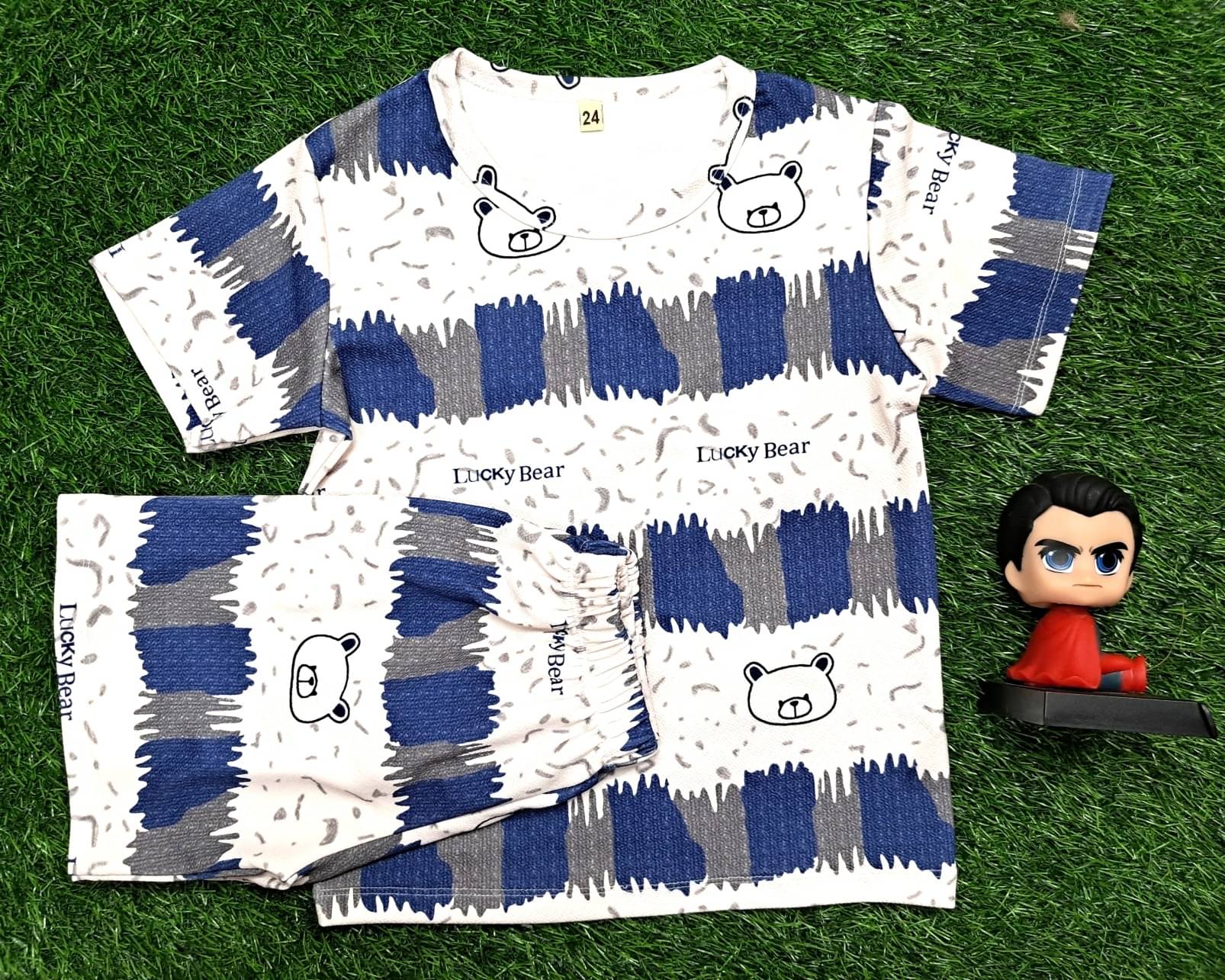     			s muktar garments Pack of 1 Baby Boys Cotton Blend T-Shirt & Shorts Set ( Multicolor )