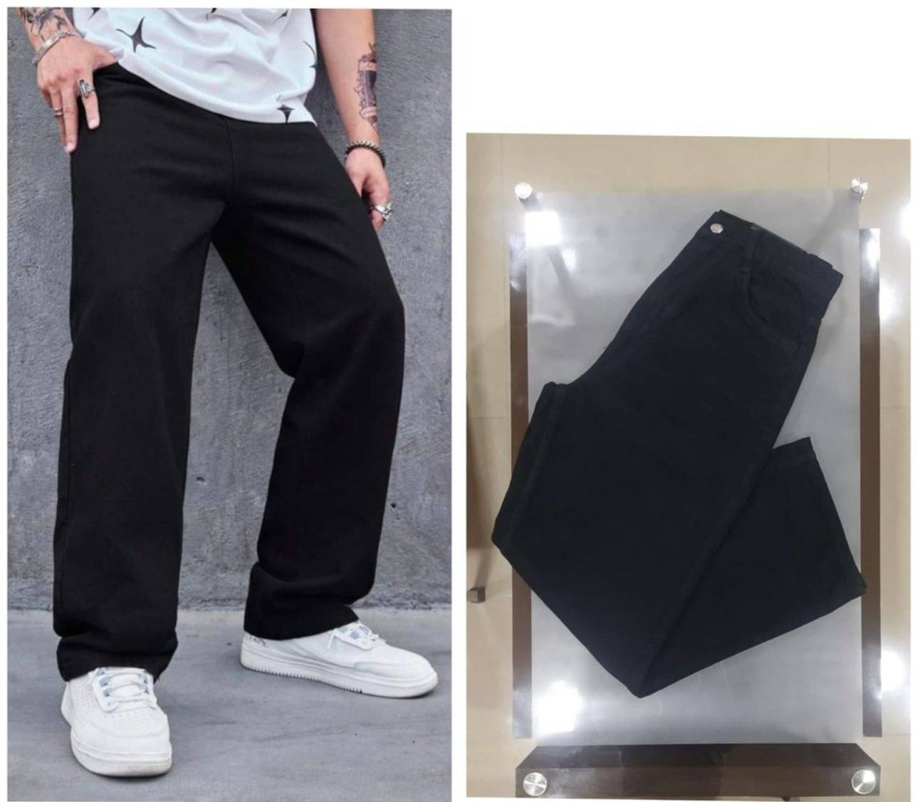     			AD Fashion Clean Look Men's Jeans - Black ( Pack of 1 )