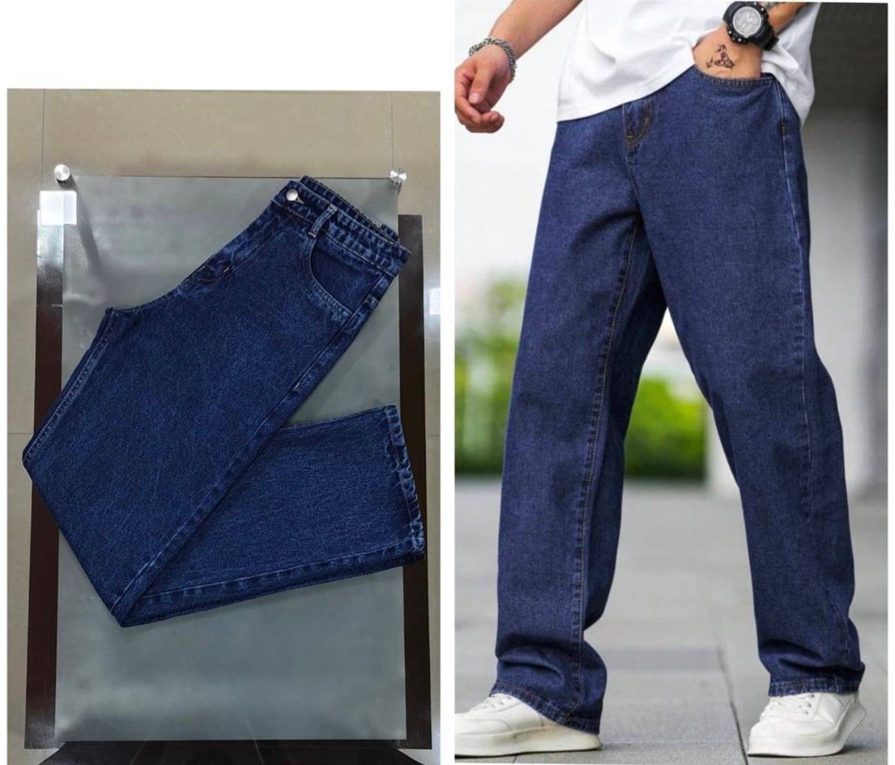 AD Fashion Clean Look Men's Jeans - Dark Blue ( Pack of 1 ) AD Fashion Clean Look Men's Jeans - Dark Blue ( Pack of 1 )