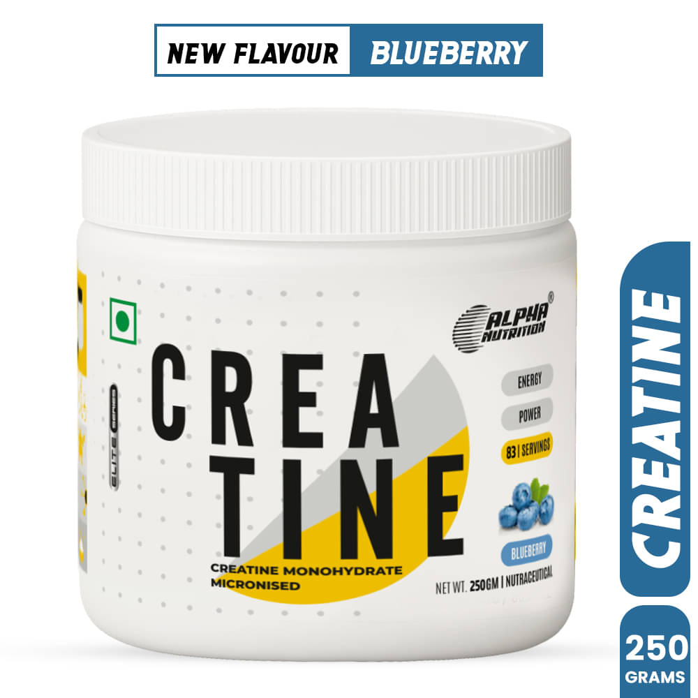 Alpha Nutrition Creatine Monohydrate (Blueberry Flavour) 250 gm     			Alpha Nutrition Creatine Monohydrate (Blueberry Flavour) 250 gm