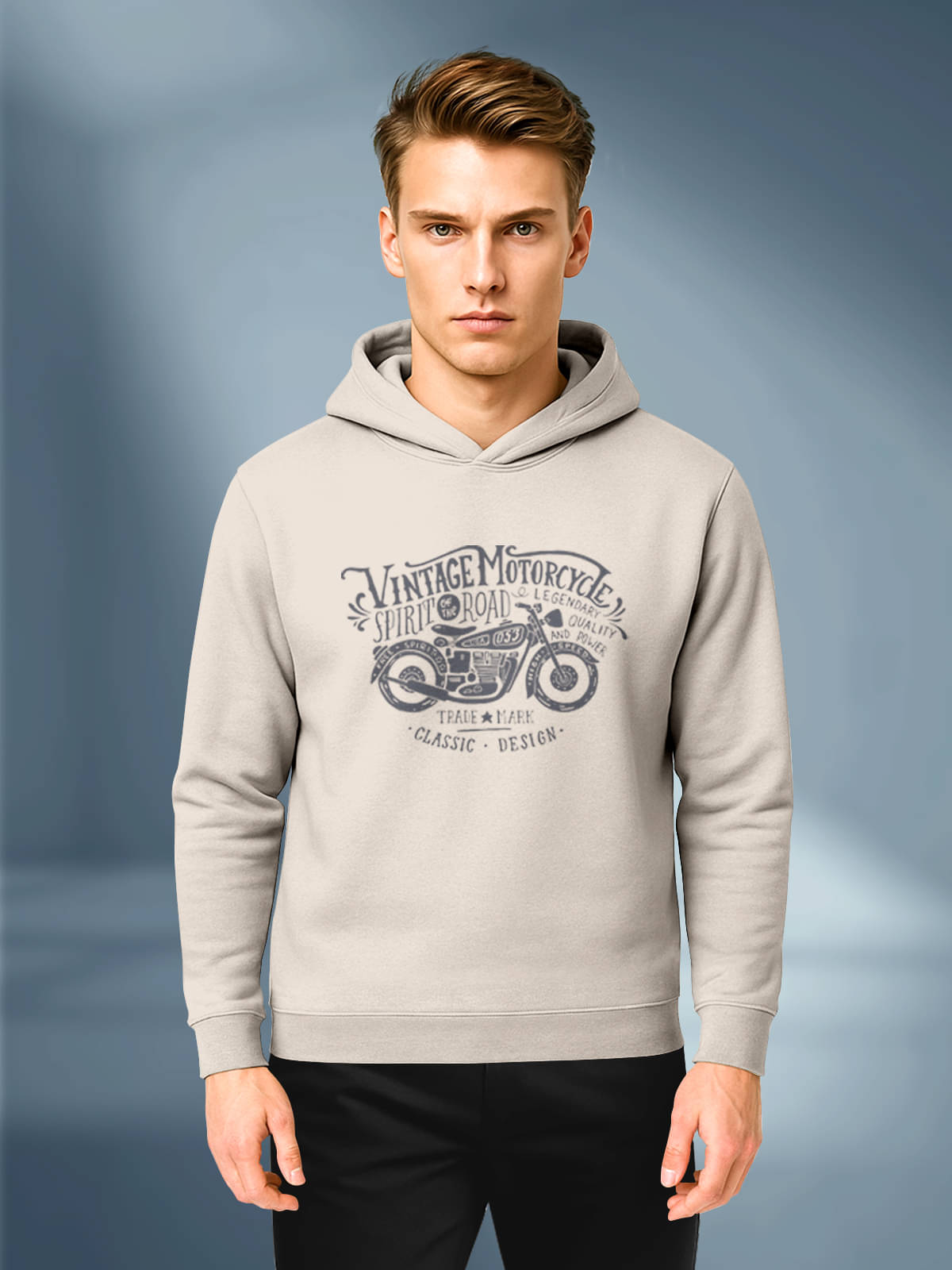 BULLMER Cotton Blend Hooded Men's Sweatshirt - Beige ( Pack of 1 ) BULLMER Cotton Blend Hooded Men's Sweatshirt - Beige ( Pack of 1 )