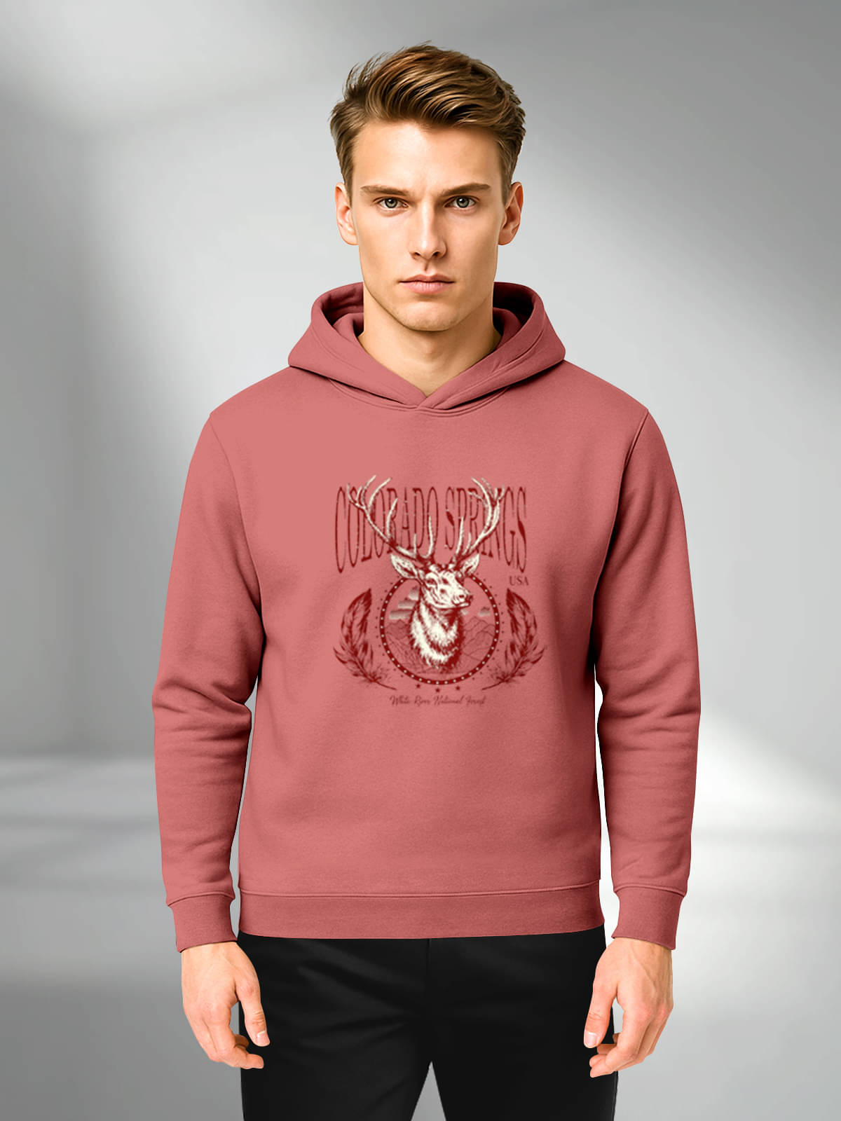 BULLMER Cotton Blend Hooded Men's Sweatshirt - Red ( Pack of 1 ) BULLMER Cotton Blend Hooded Men's Sweatshirt - Red ( Pack of 1 )