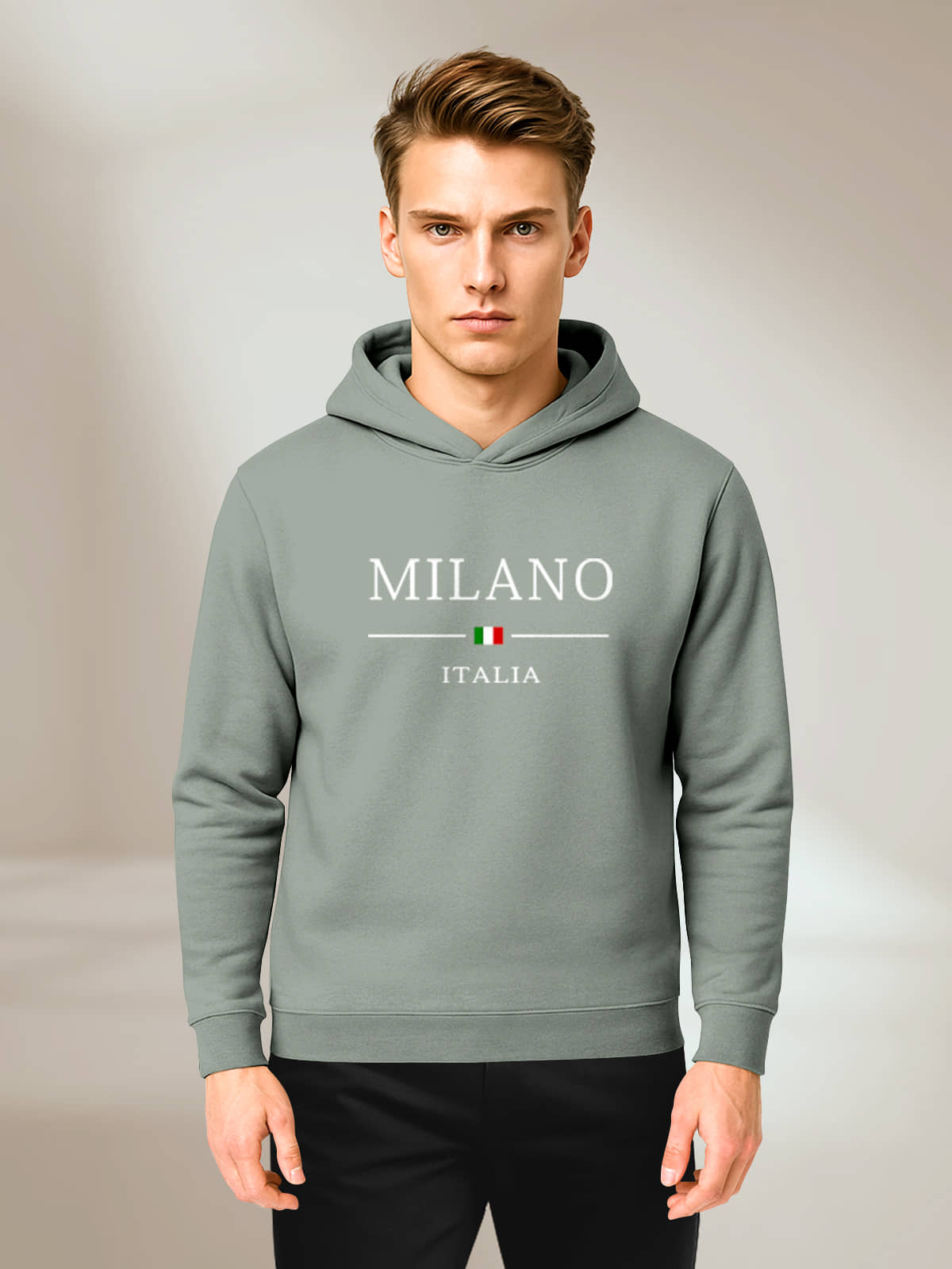 BULLMER Trendy Cotton Blend Sweatshirt for Men | Stylish Full Sleeve Mens Sweatshirts & Hoodies for Winter Wear_Olive