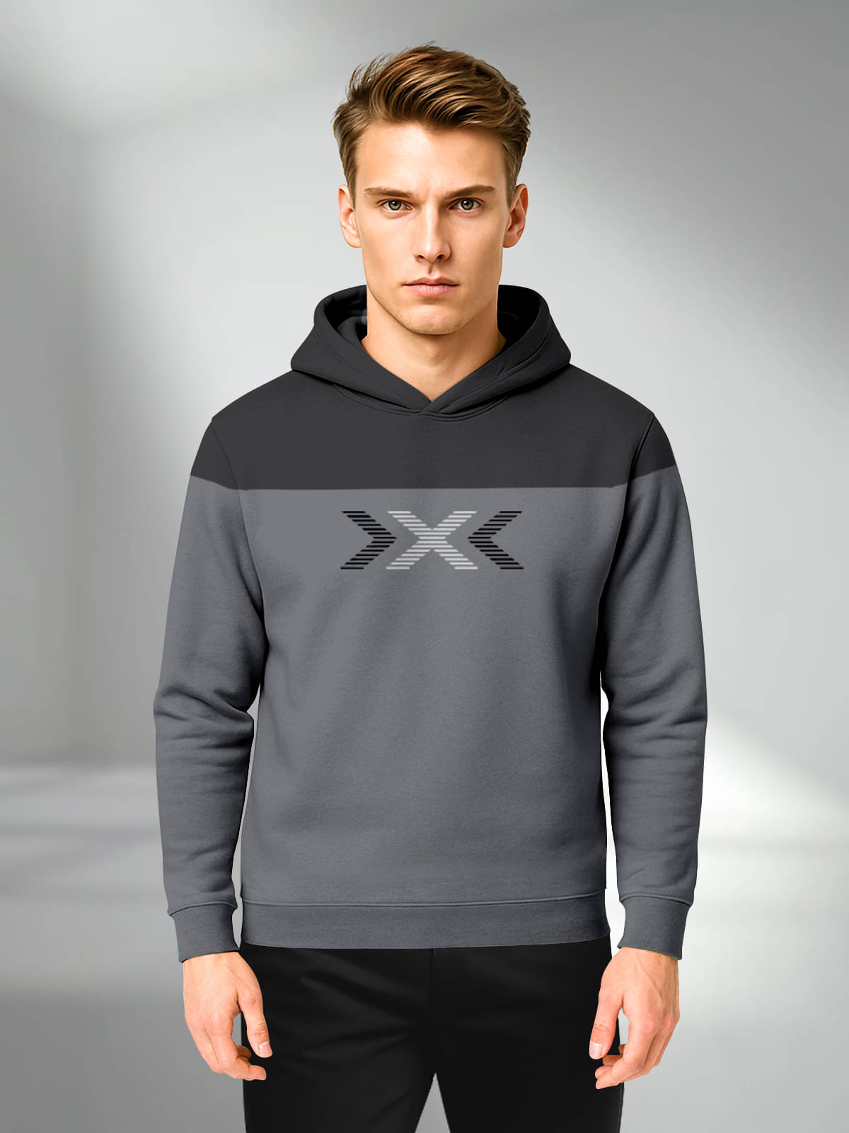 BULLMER Cotton Blend Hooded Men's Sweatshirt - Grey ( Pack of 1 ) BULLMER Cotton Blend Hooded Men's Sweatshirt - Grey ( Pack of 1 )