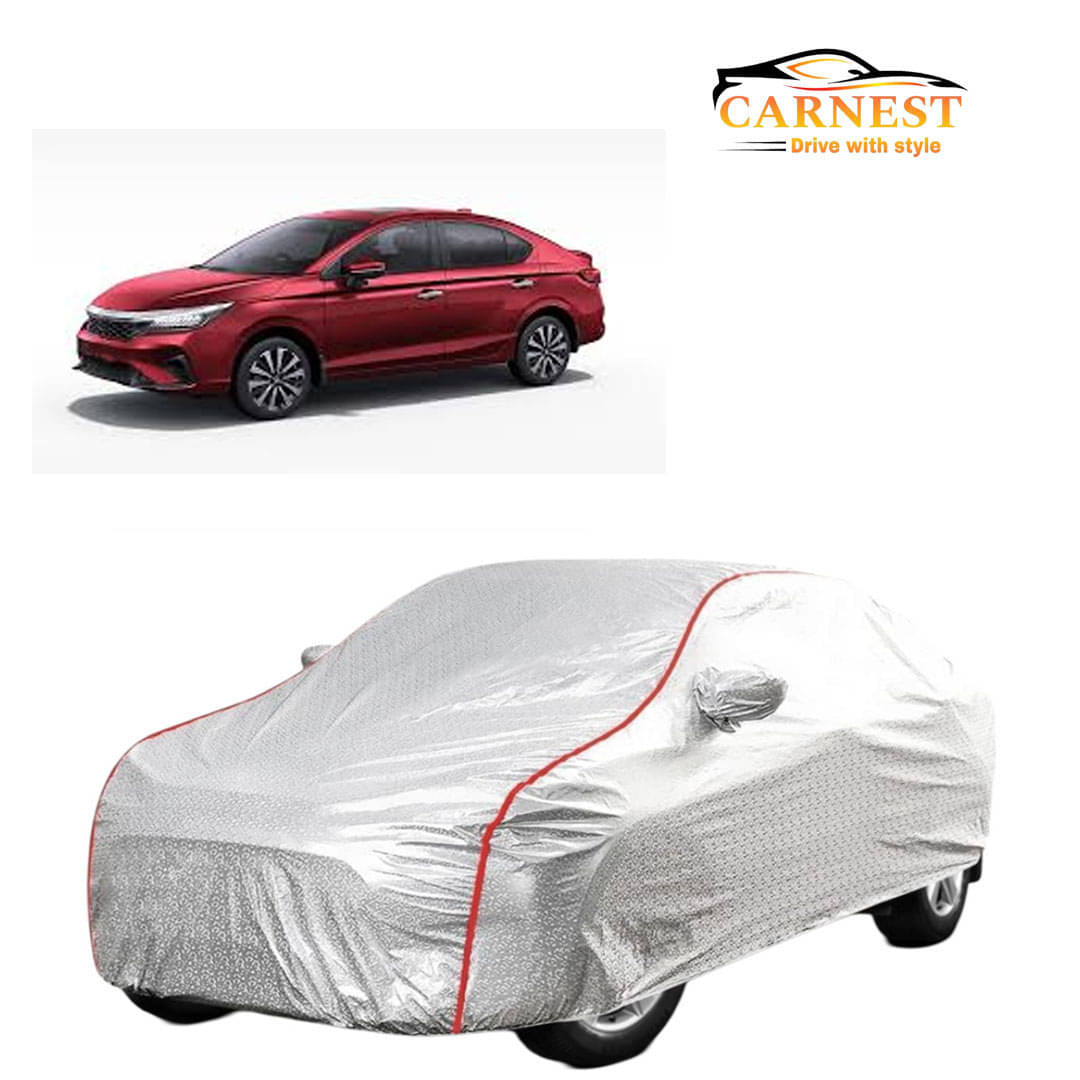     			CARNEST Car Body Cover for Honda Honda City With Mirror Pocket ( Pack of 1 ) , Silver