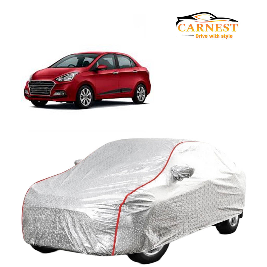    			CARNEST Car Body Cover for Hyundai Xcent [2014-2015] With Mirror Pocket ( Pack of 1 ) , Silver