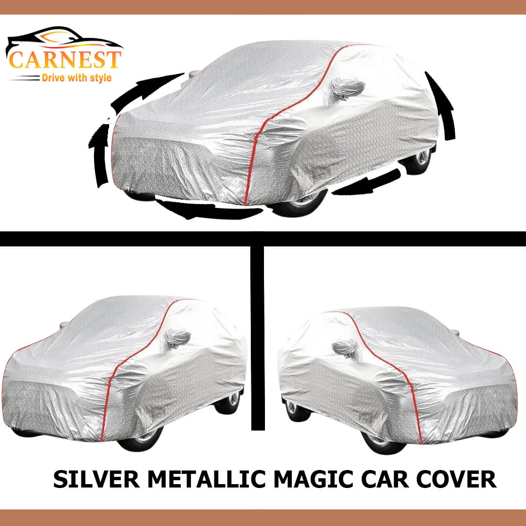     			CARNEST Car Body Cover for Hyundai Fluidic Verna 4S With Mirror Pocket ( Pack of 1 ) , Silver