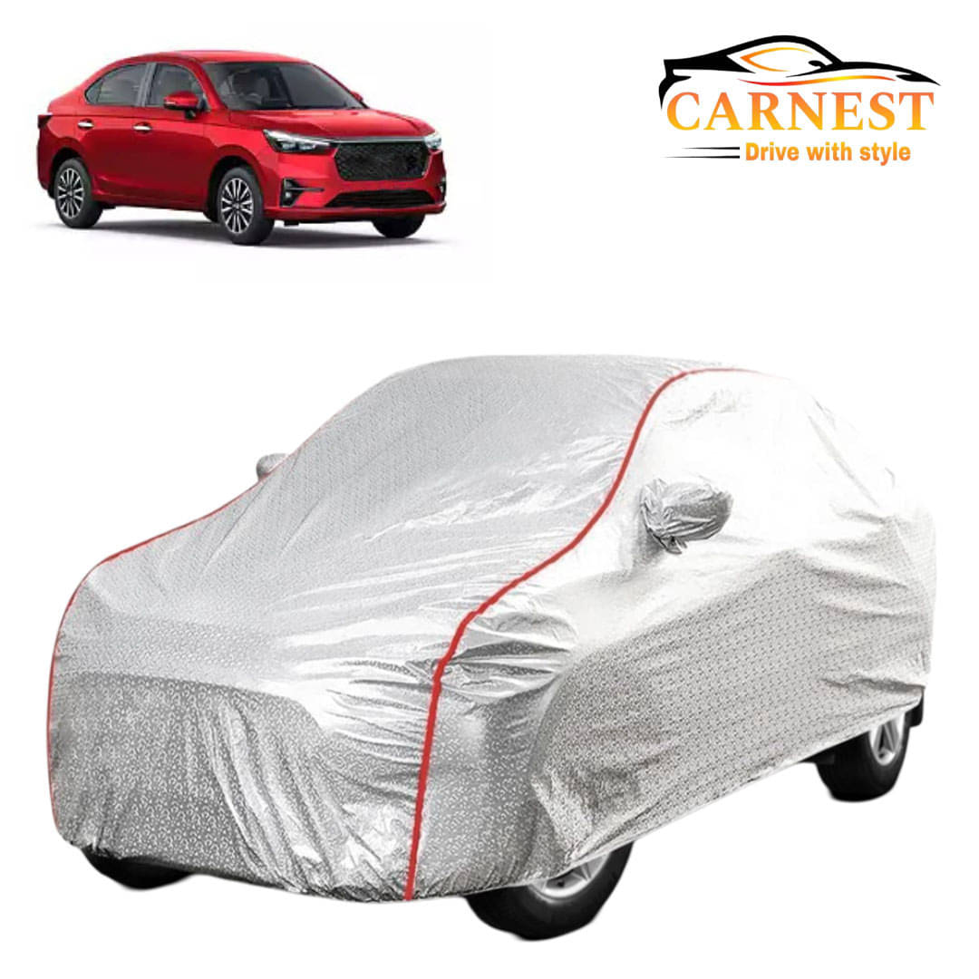     			CARNEST Car Body Cover for Honda Amaze [2014-2015] With Mirror Pocket ( Pack of 1 ) , Silver