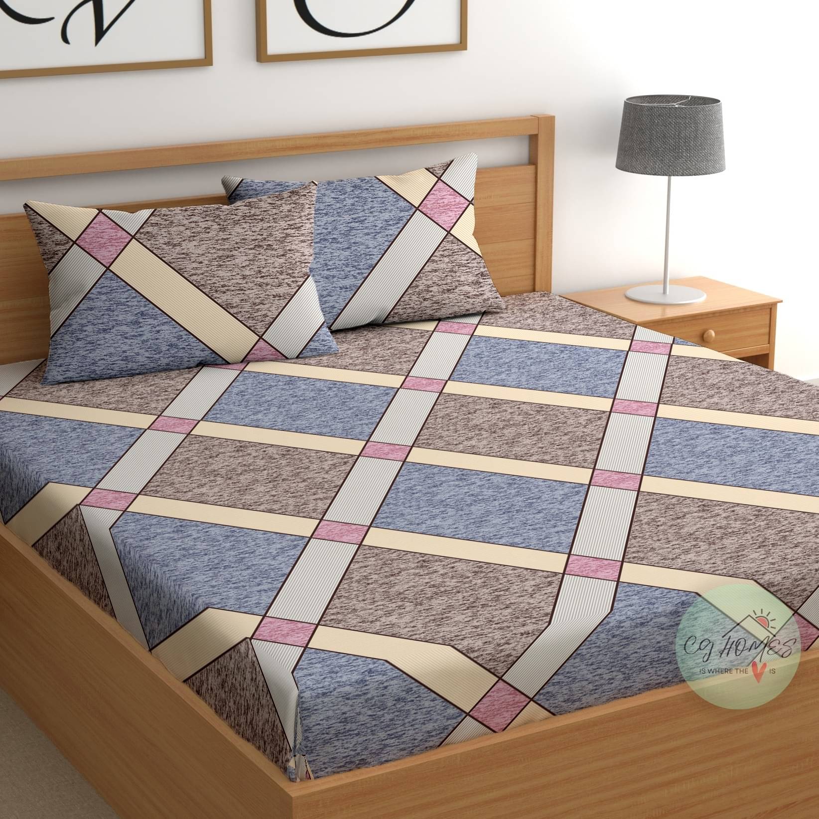 CG HOMES Microfiber 1 Double Bedsheet with 2 Pillow Covers ( Multicolor ) CG HOMES Microfiber 1 Double Bedsheet with 2 Pillow Covers ( Multicolor )
