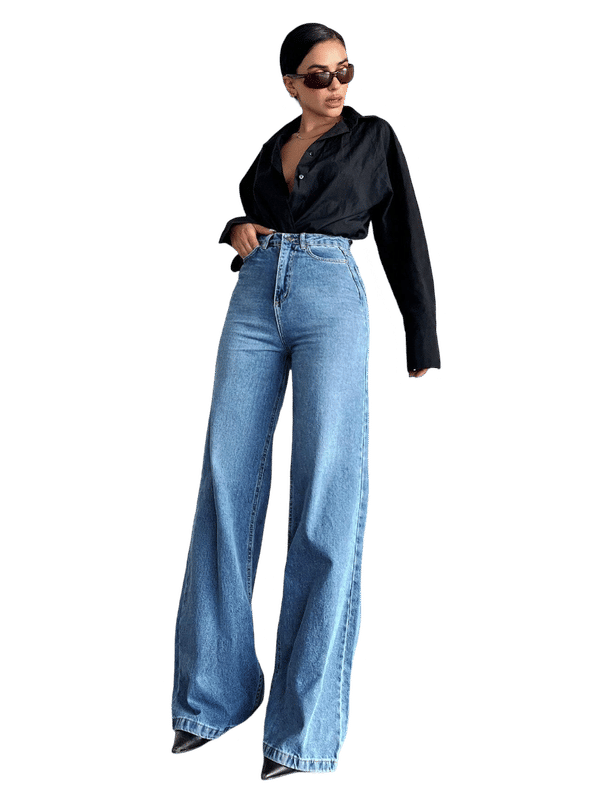     			CHALODIA Women's Regular Fit High-Rise Jeans ( Ice Blue )