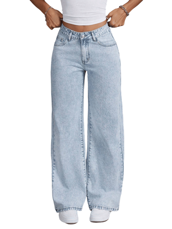     			CHALODIA Women's Regular Fit High-Rise Jeans ( Ice Blue )