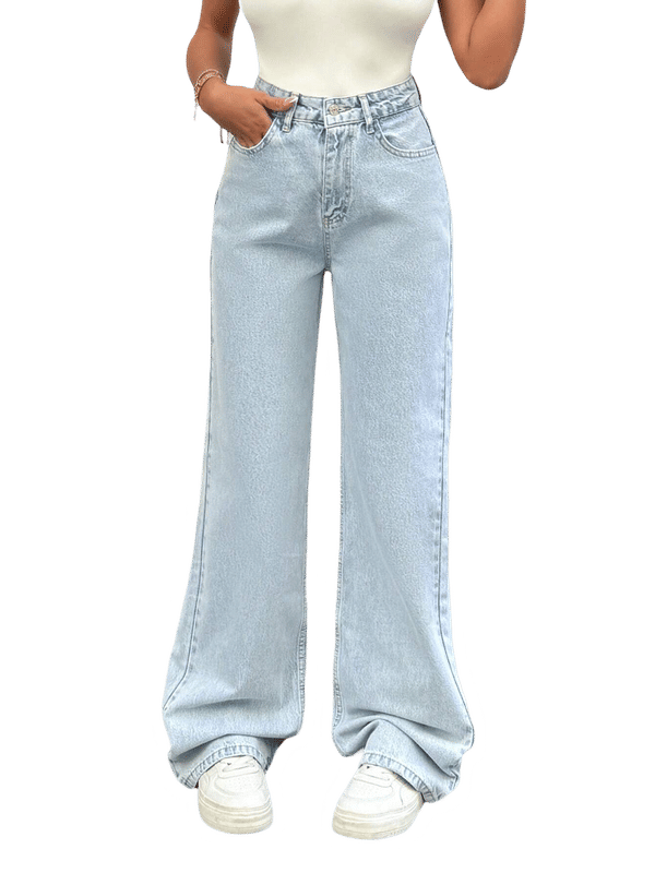     			CHALODIA Women's Relaxed Fit High-Rise Jeans ( Ice Blue )