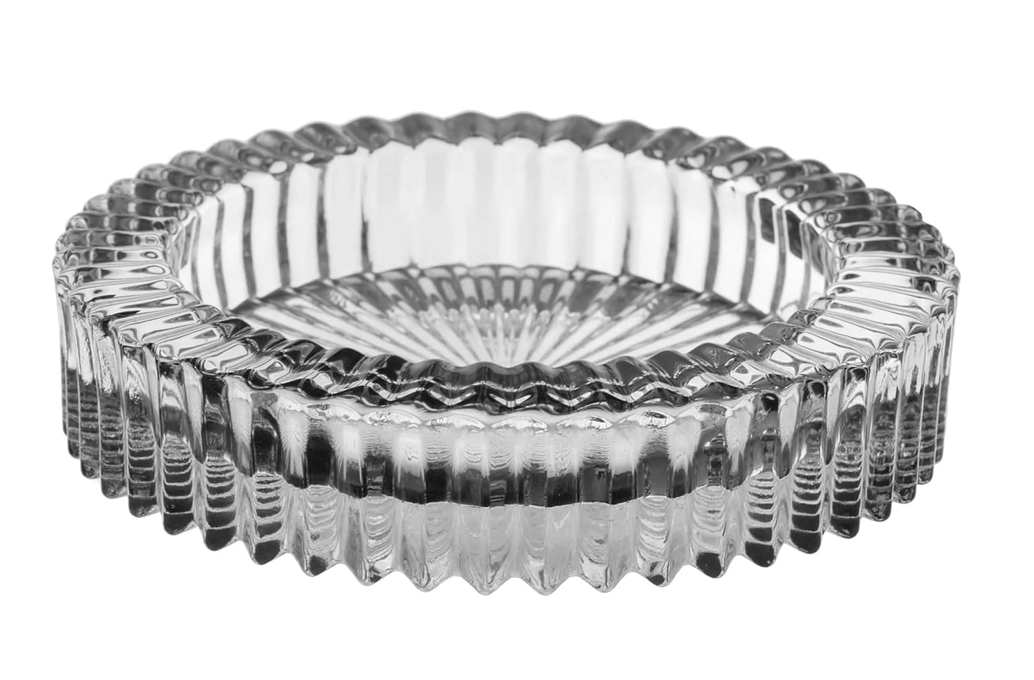     			Clear Glass Ashtray 6-Inch – Designer 15CM Tray for Home, Office, Hotel