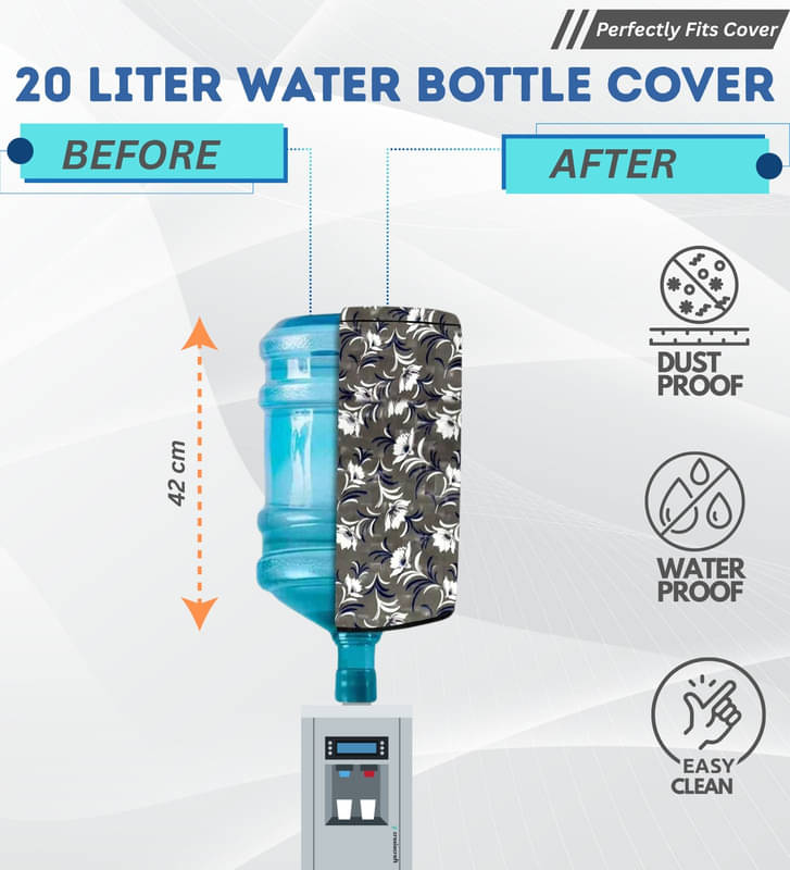     			Crosia Craft Single PVC Gray Water Bottle Cover