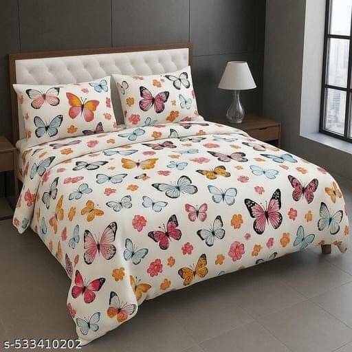 DOMES FAB Glace Cotton 1 Double Bedsheet with 2 Pillow Covers ( White )     			DOMES FAB Glace Cotton 1 Double Bedsheet with 2 Pillow Covers ( White )