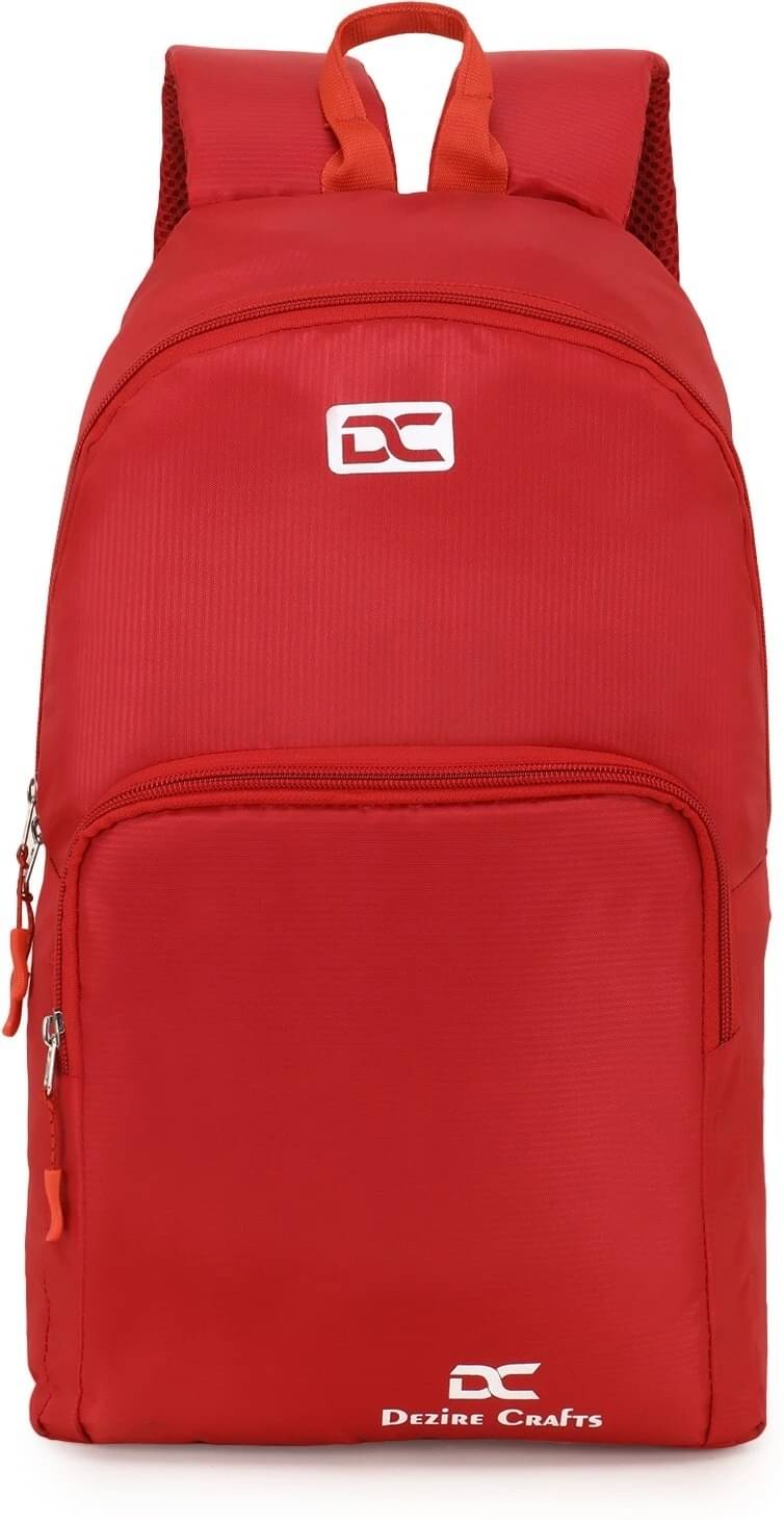     			Dezire Crafts 10 Ltrs Polyester Backpack *For Men & Women ( Red )