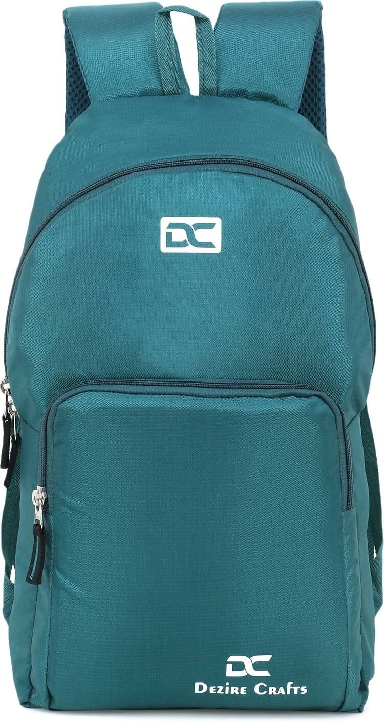     			Dezire Crafts 16 Ltrs Polyester Backpack *For Boys & Girls ( Green )