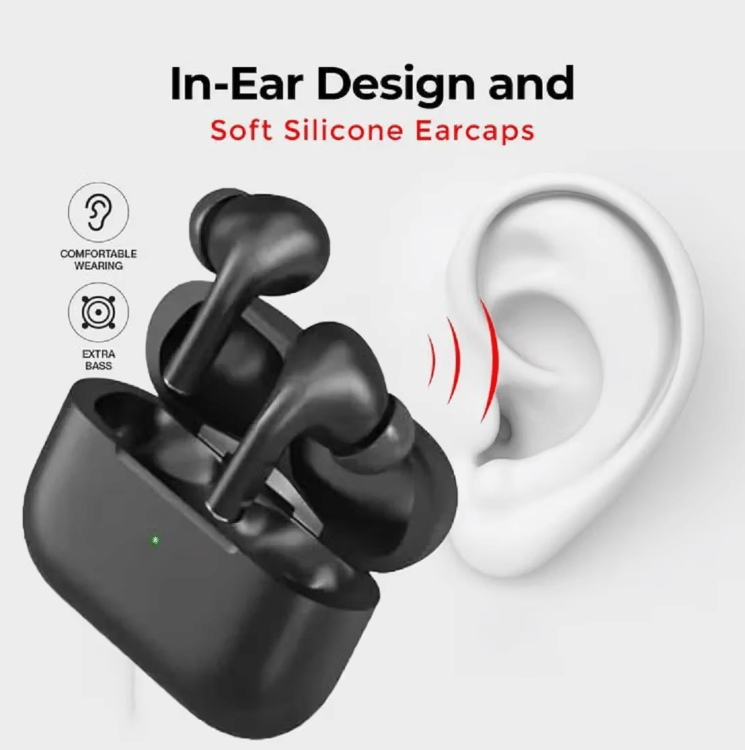 EAR BUDS Type C True Wireless (TWS) On Ear 4 Hours Playback Active Noise cancellation IPX4(Splash & Sweat Proof) Black EAR BUDS Type C True Wireless (TWS) On Ear 4 Hours Playback Active Noise cancellation IPX4(Splash & Sweat Proof) Black