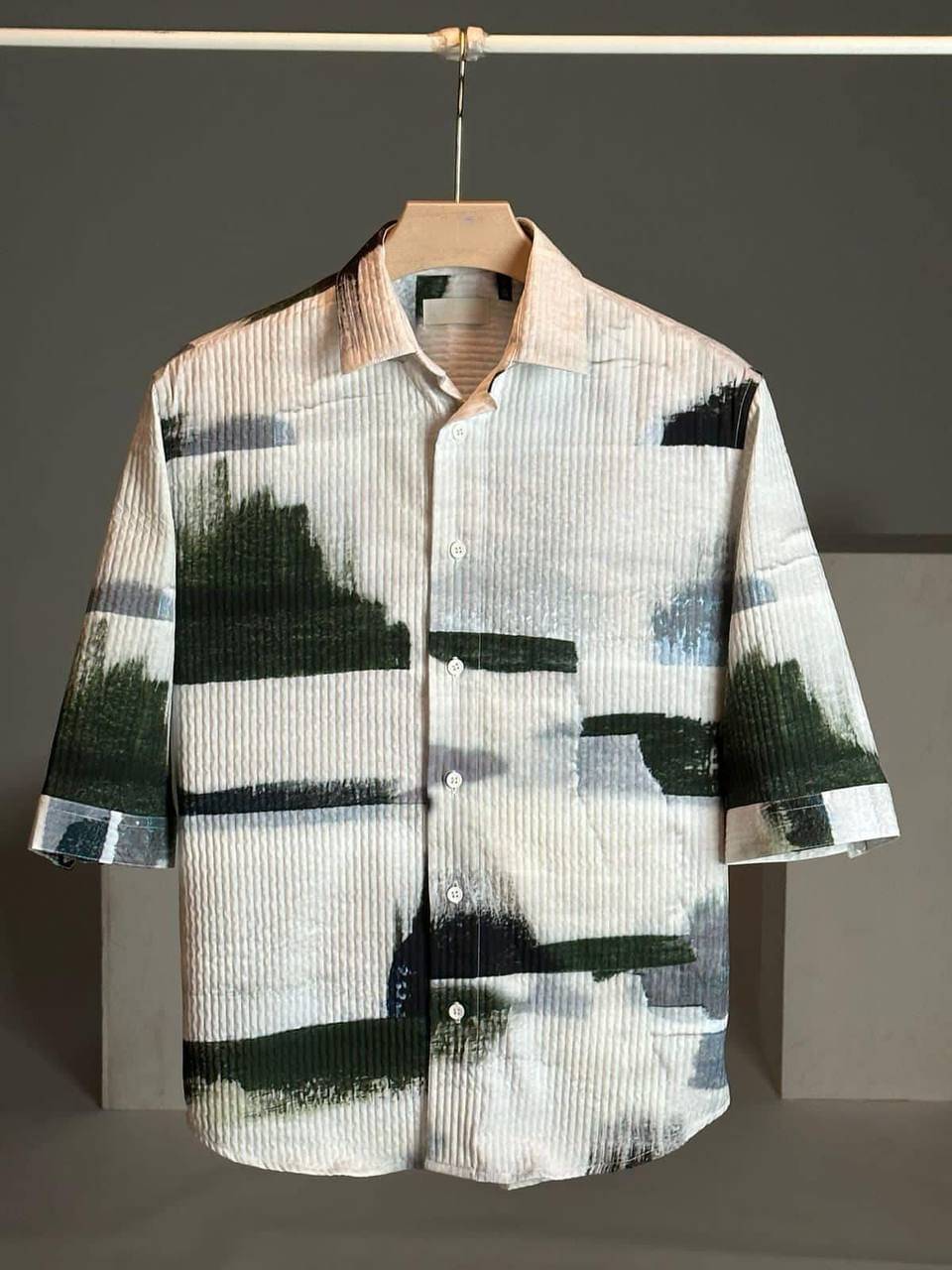 ETSY Cotton Blend Regular Fit Dyed Half Sleeves Men's Casual Shirt - White ( Pack of 1 ) ETSY Cotton Blend Regular Fit Dyed Half Sleeves Men's Casual Shirt - White ( Pack of 1 )