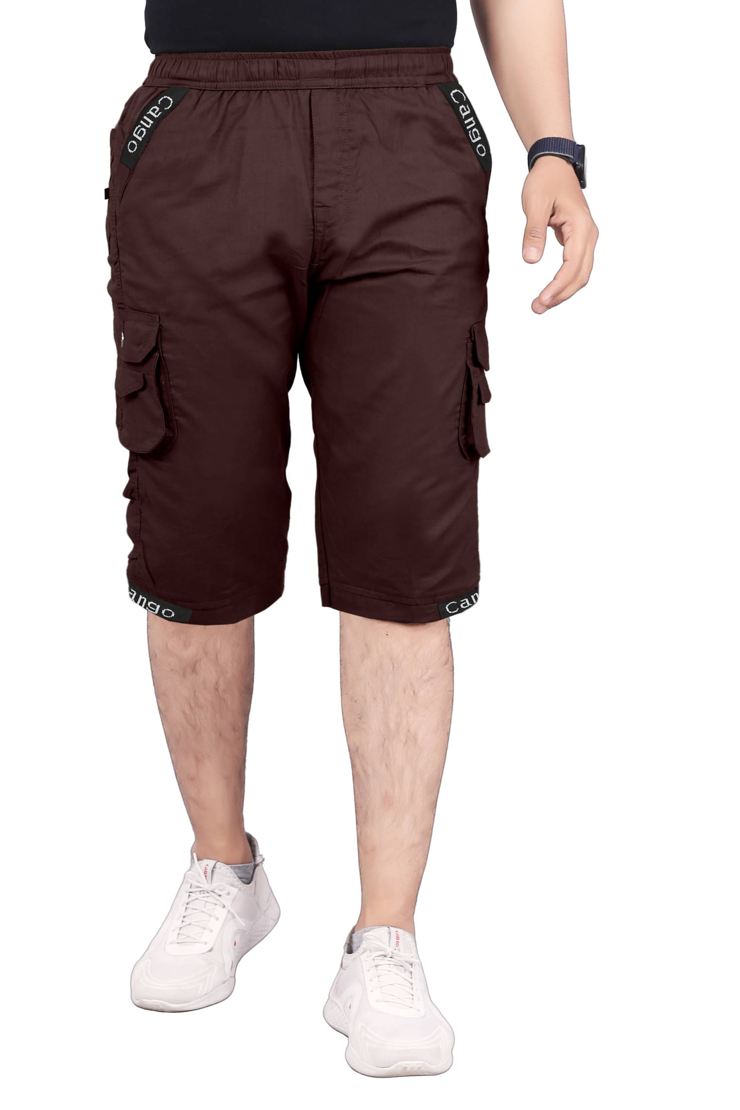     			Ethnic trove Brown Cotton Blend Men's Three-Fourths ( Pack of 1 )