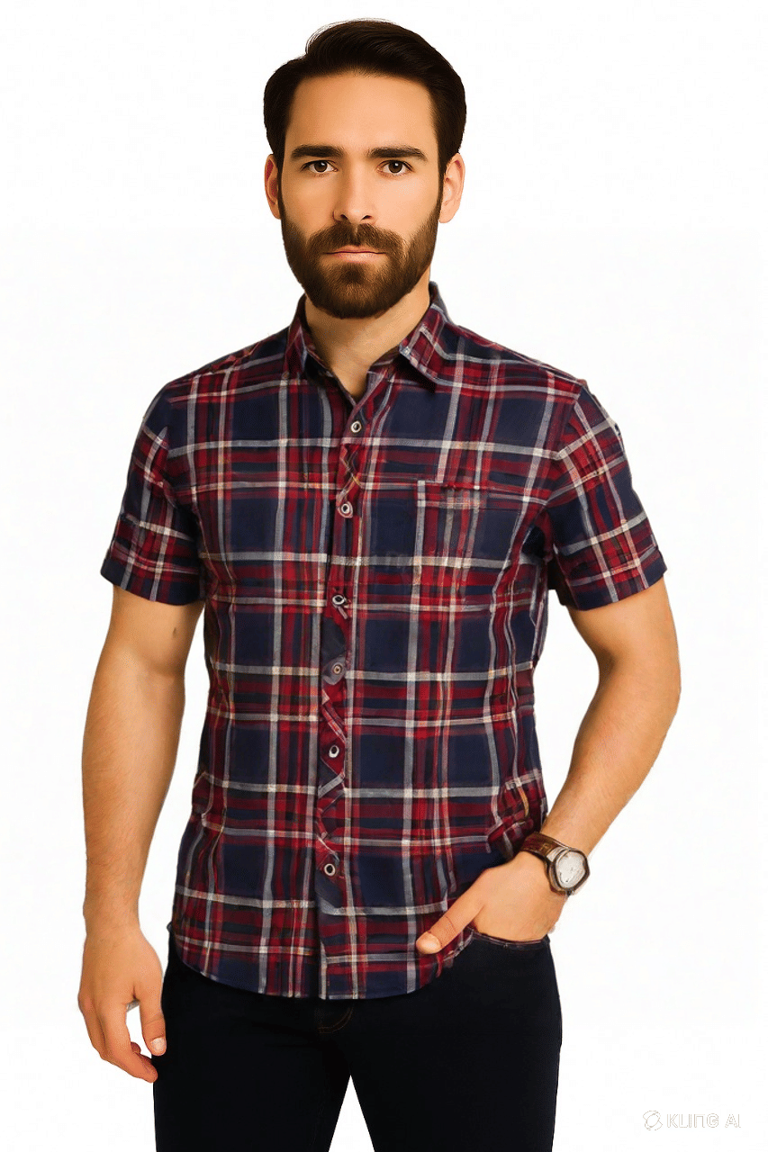 FABRIZER 100% Cotton Regular Fit Checks Half Sleeves Men's Casual Shirt - Red ( Pack of 1 ) FABRIZER 100% Cotton Regular Fit Checks Half Sleeves Men's Casual Shirt - Red ( Pack of 1 )