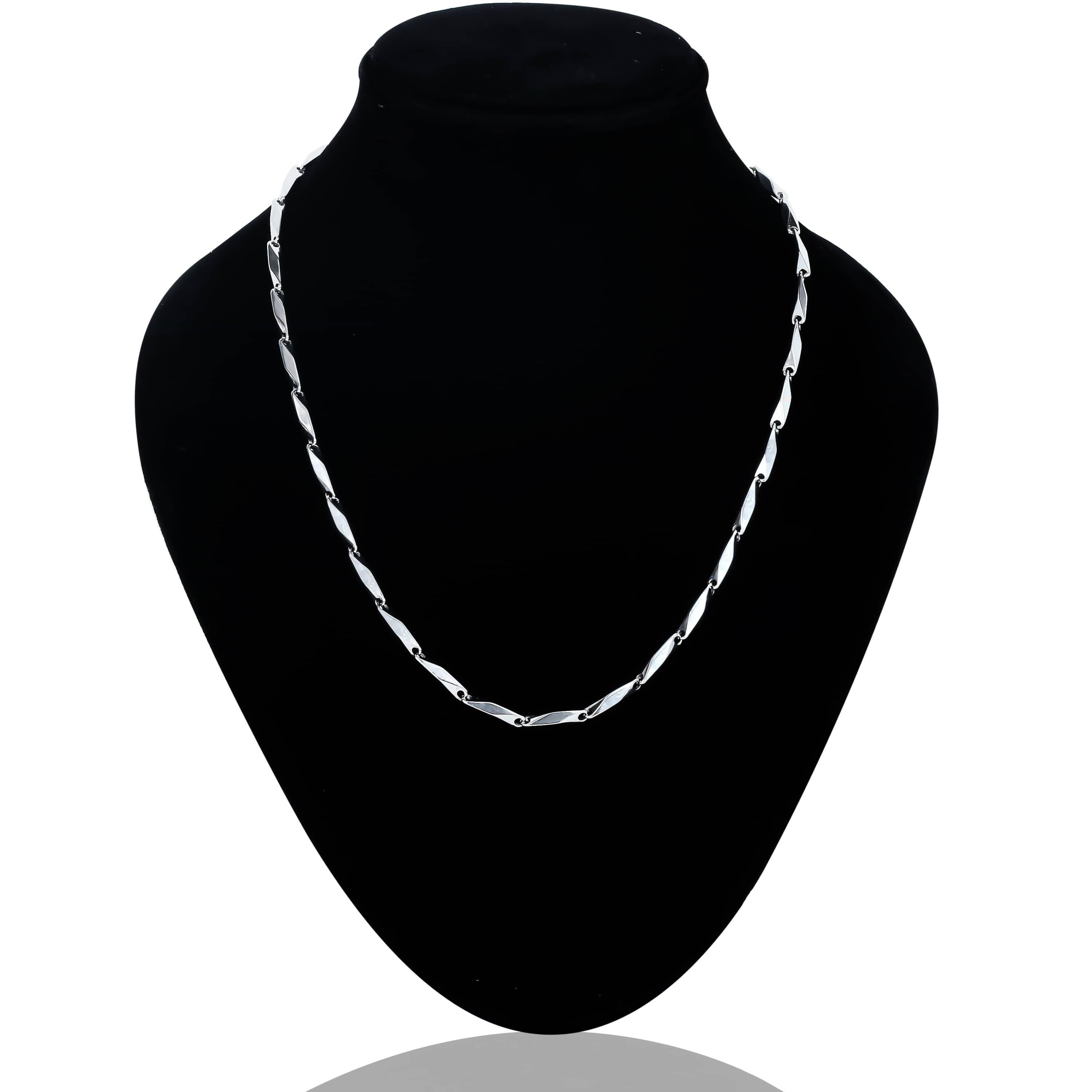 FASHION FRILL Silver Plated Stainless Steel Chain ( Pack of 1 )