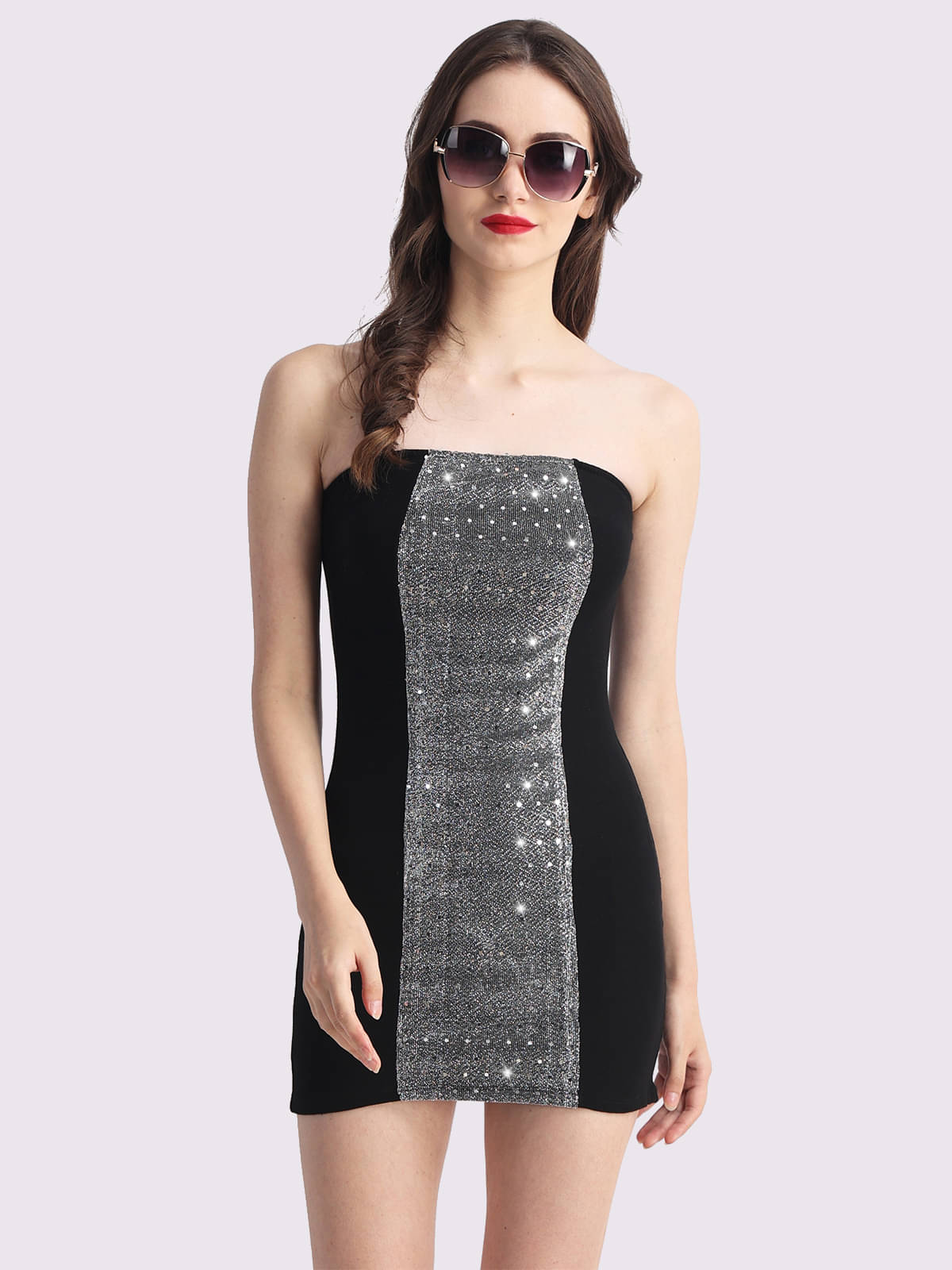     			Finian Women Viscose Self Design Bodycon Dress ( Multi Color )
